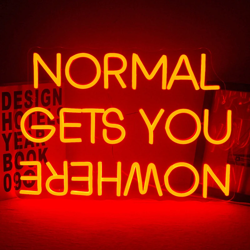 

Normal Gets You Nowhere Neon Sign Custom Neon Signs Motivational Wall Art Neon Light Bedroom Neon Lights Dimmable Neon Sign