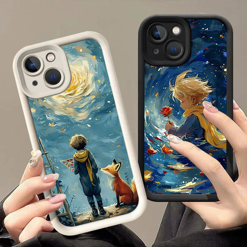 The Little Prince Fox Soft Silicone Phone Case For Apple iPhone 12 13 Mini 11 14 15 16 Pro Max 7 8 Plus