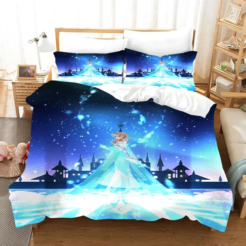 Disney Frozen Bella Princess Rapunzel Girls Bedding Set Kids Gift Duvet Cover Bed Sheet Pillowcase Twin Single Drop Shipping