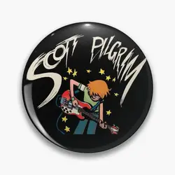 Scott Pilgrim with Bass - Comic (transparent) Pin Buttons Brooches  Jewelry Accessory Customize Brooch Fashion Lapel Badges