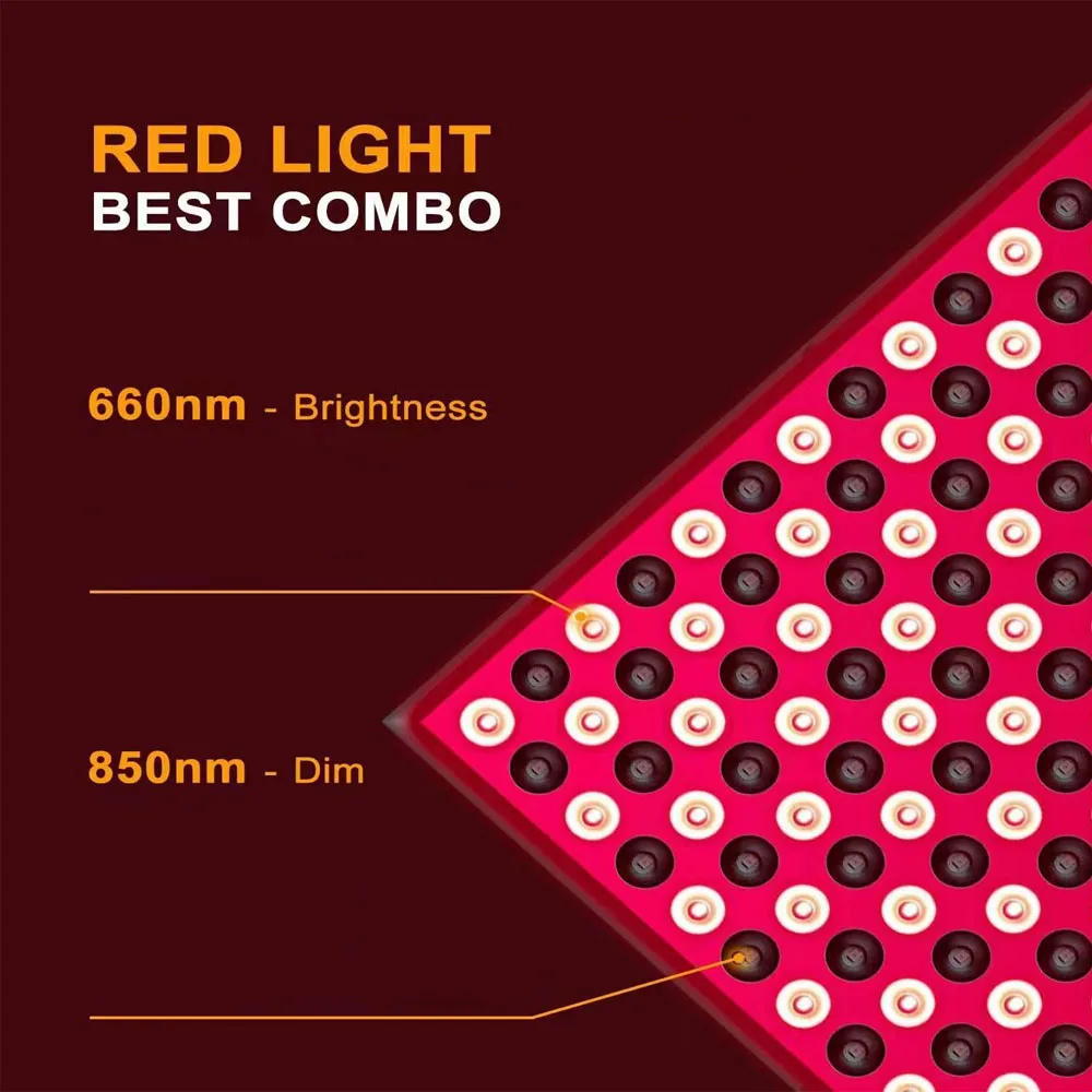 Lampada da pannello rossa a LED per la cura della pelle antietà del viso bellezza 144 strumenti per fisioterapia del corpo a luce LED lampada per il rilassamento yoga