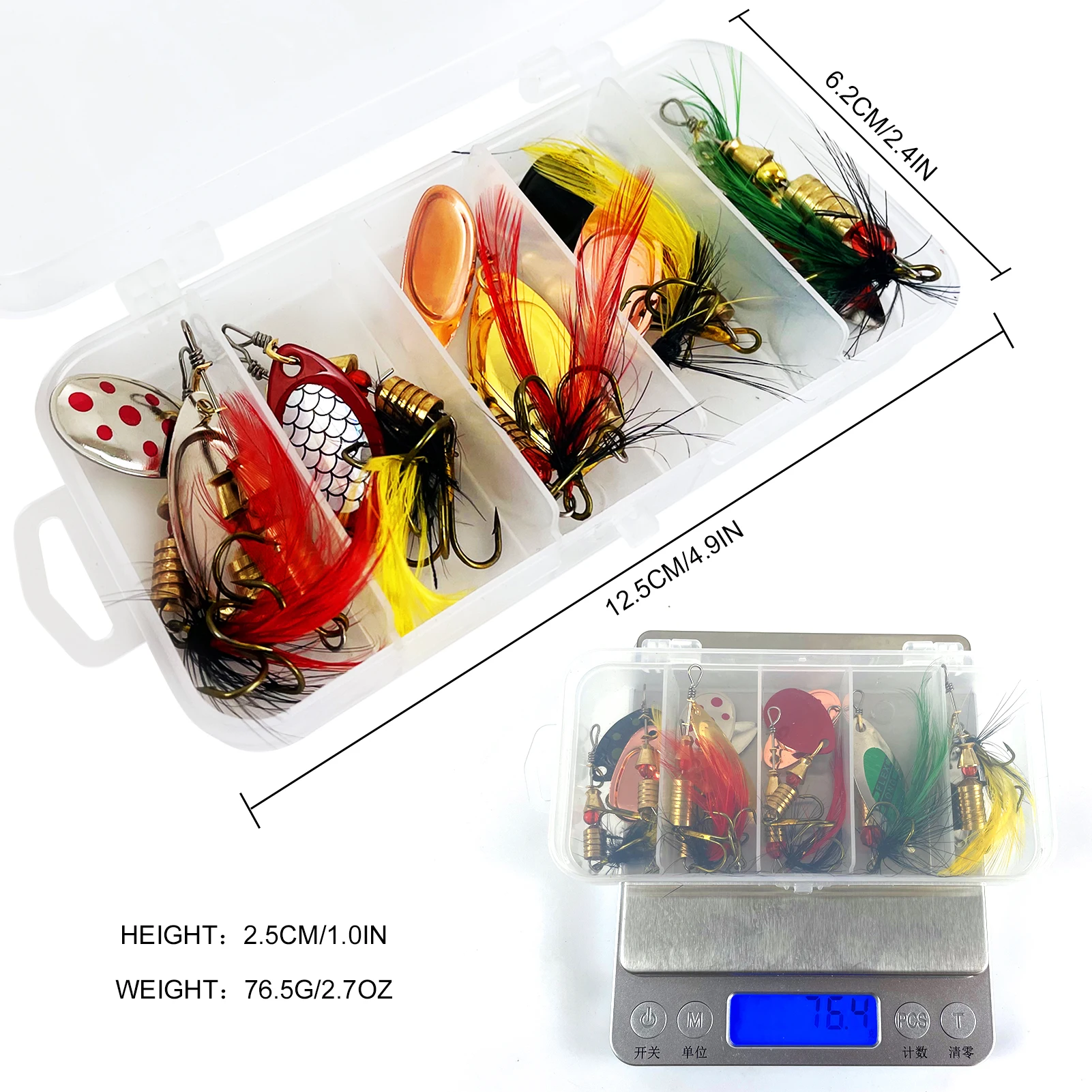 Набор вращающихся приманок FRE – обзор и цена Fishing Lure Box