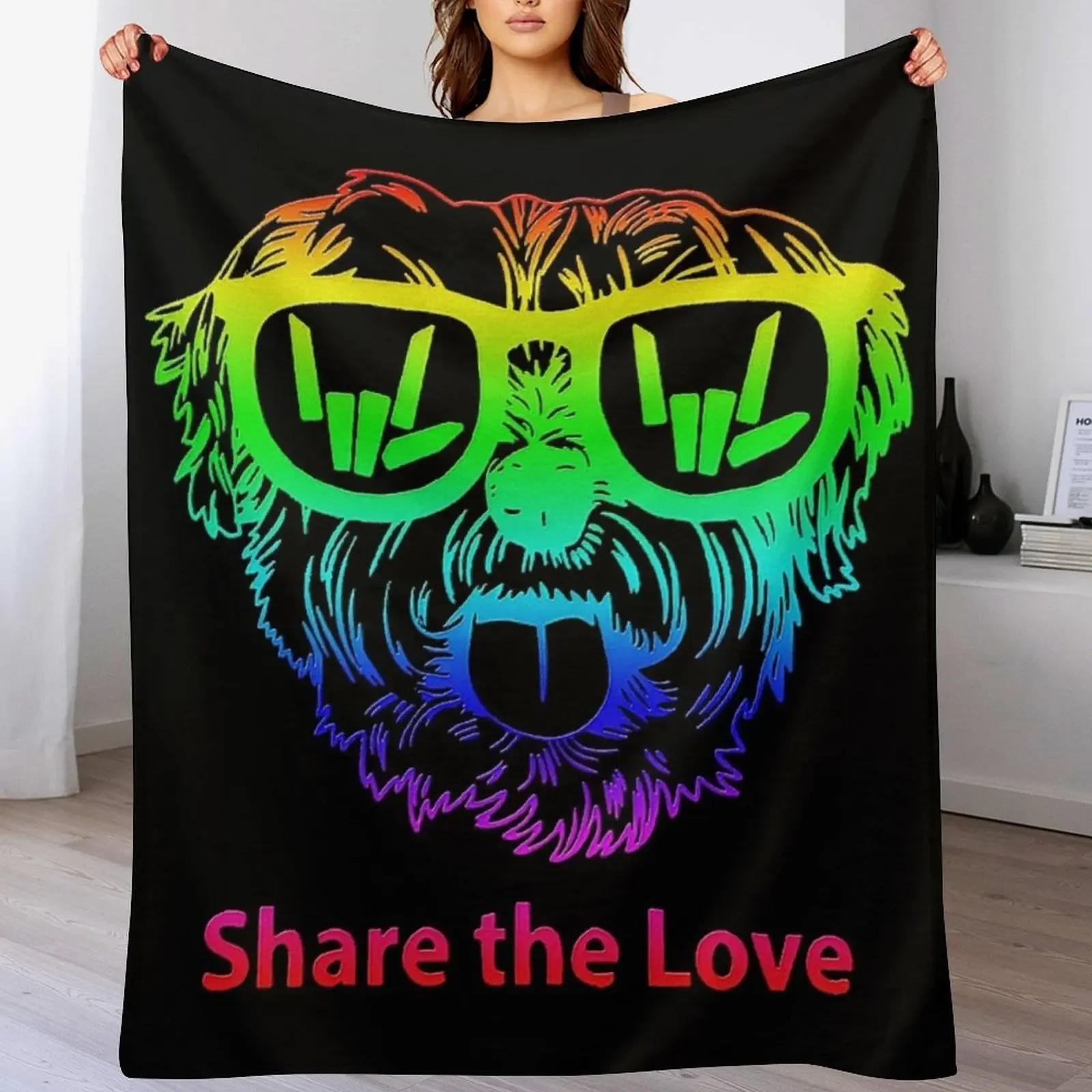 

share the love shirt Throw Blanket Multi-Purpose for winter Polar Large Blankets