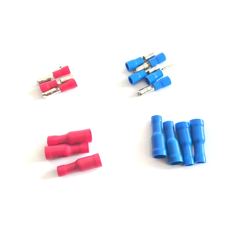 100pcs male female Red blue yellow Bullet Connector Insulated Crimp Terminals for Electrical Mixed  wire connector Audio Wiring