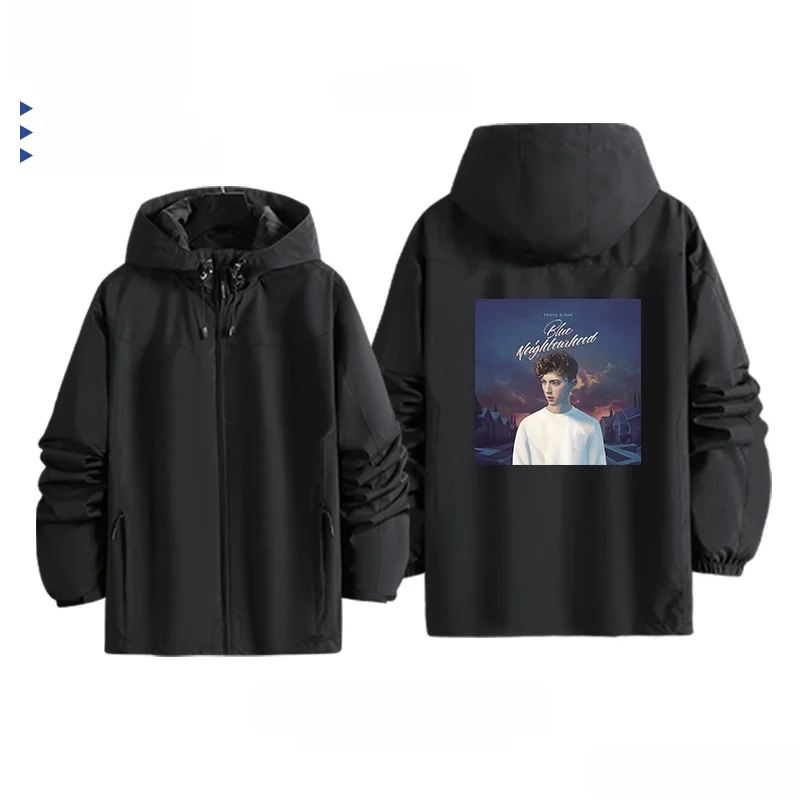 

Куртка-трансформер Troye Sivan Concert Album Fan Surroundings с капюшоном для активного отдыха, из полиэфирного волокна, молодежная, ветрозащитная, с длинными рукавами