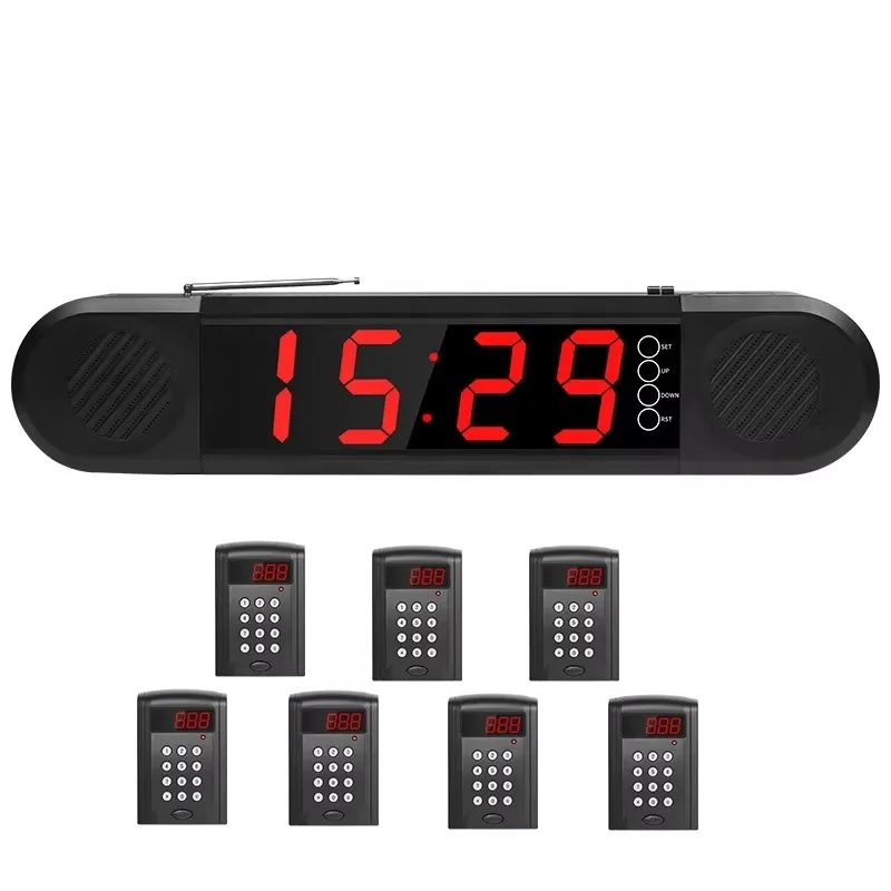 Simple Wireless  LED Queue Management System for Bank Restaurant Hotel Voice English