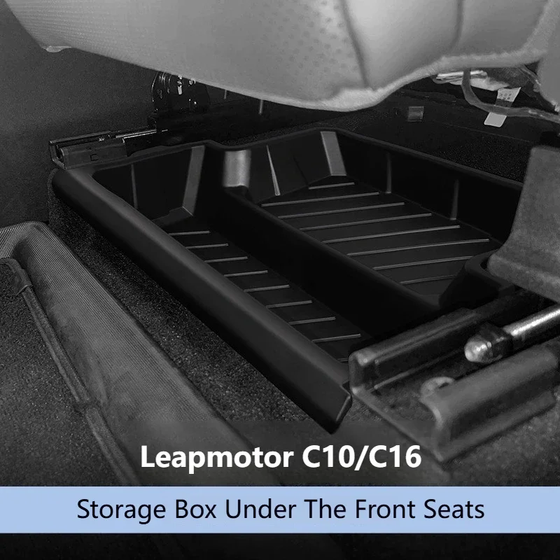 for Leapmotor C10 2024 2025 Under Seat Storage Box Drawer Type Organizer Storage Lower Box Case Car Interior Accessories