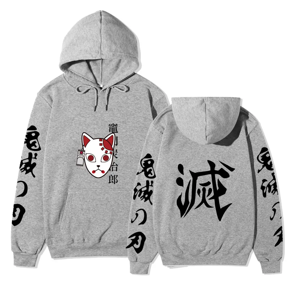 Funny Hot Anime Demon Slayer Hoodie Men Women Kyojuro Rengoku Sweatshirt Winter Streetwear Oversized Y2k Loose Casual Pullovers