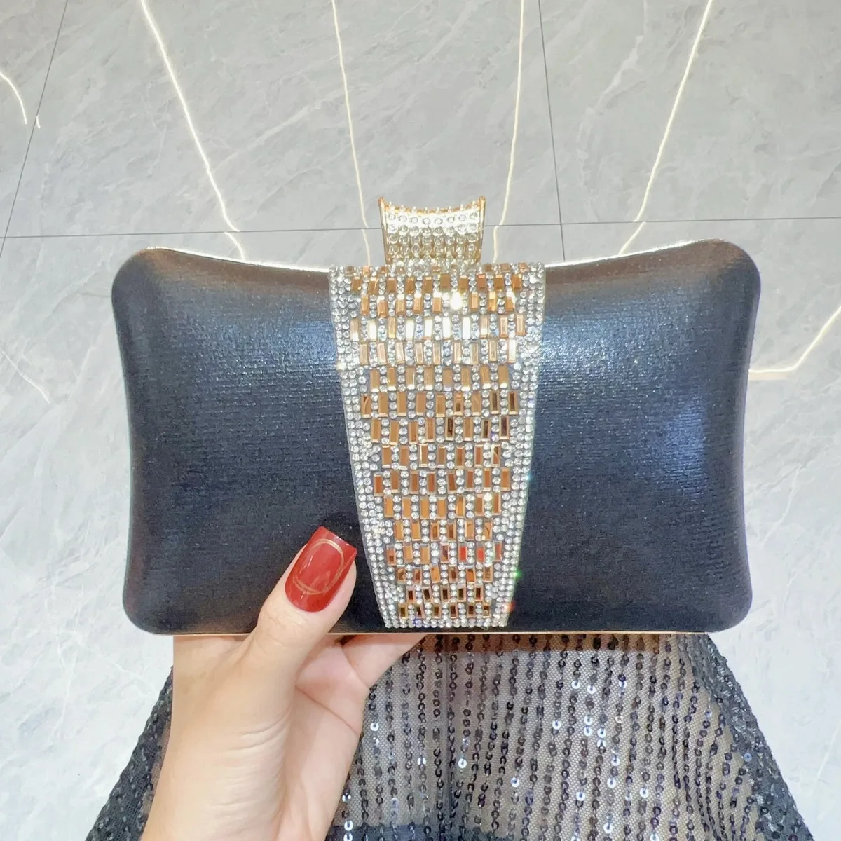 حقيبة عشاء المشاهير الفاخرة الخفيفة مأدبة حقيبة ساعي الراقية حقيبة يد نسائية متعددة الاستخدامات Pochette Soirée فام Mariage #5