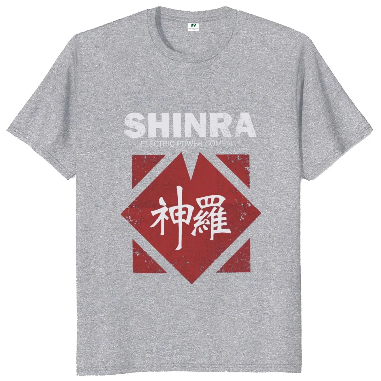 T-shirt 100% Cotton Short Sleeve Shinra Electric Power Company T Shirt Final Fantasy 7 Sephiroth Soldier Materia Tifa Video Game