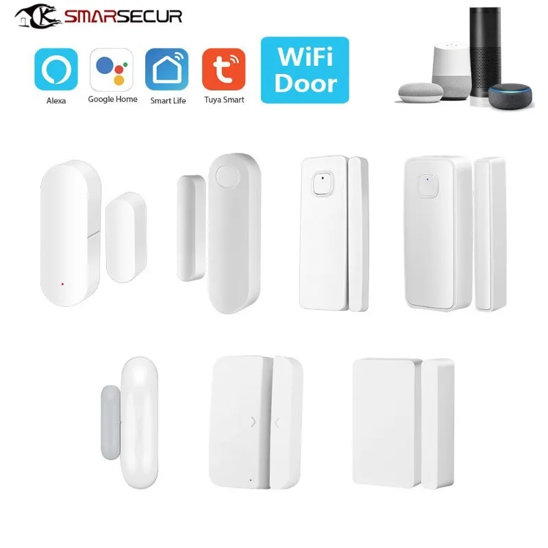 Tuya Smart WiFi Door Sensor Zigbee Wireless Door and Window Alarm Sensor Smart Linkage Induction on-site Door Sensor