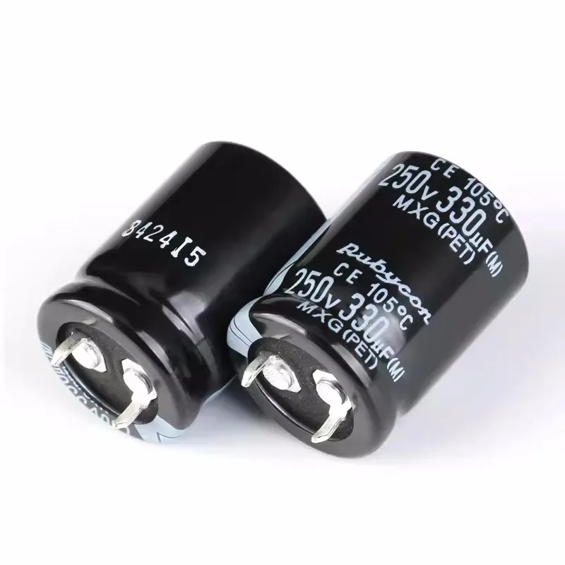 2pcs Original 250V 330uF ±20% 250MXG330MEFCSN22X30 In-line Electrolytic Capacitor