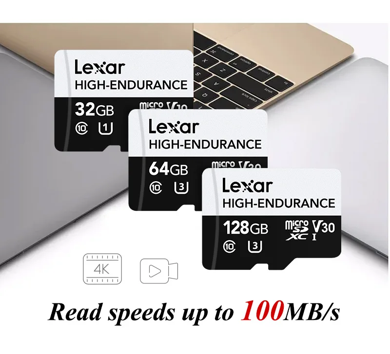 100% Original Lexar High-Endurance-Speicher karte 64GB 128GB U3 V30 Klasse 10 Hoch geschwindigkeit 32GB U1 V10 Micro SD-Karte UHS-I TF-Karte – Detail 5