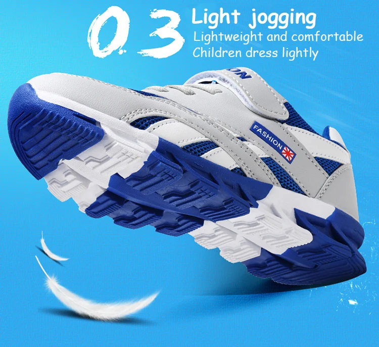 Atmungsaktive Sommer-Sportschuhe für Kinder im Alter von 5 bis 16 Jahren, rutschfester Lauf-Sneaker für Jungen für Kinder, bequeme Schul-Walking-Schuhe – Detail 5