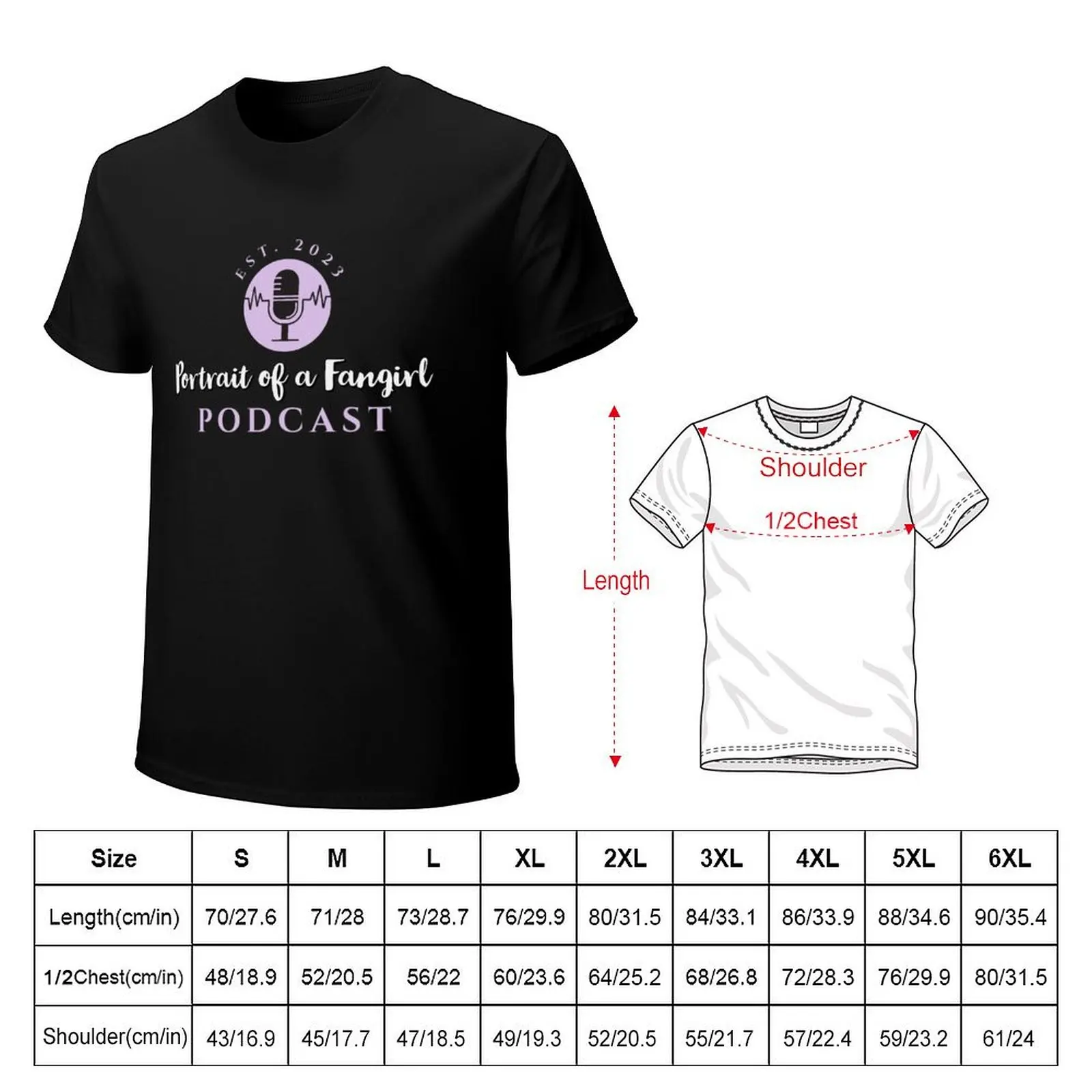 Portrait of a Fangirl Podcast T-Shirt Holiday Lightweight T-Shirt