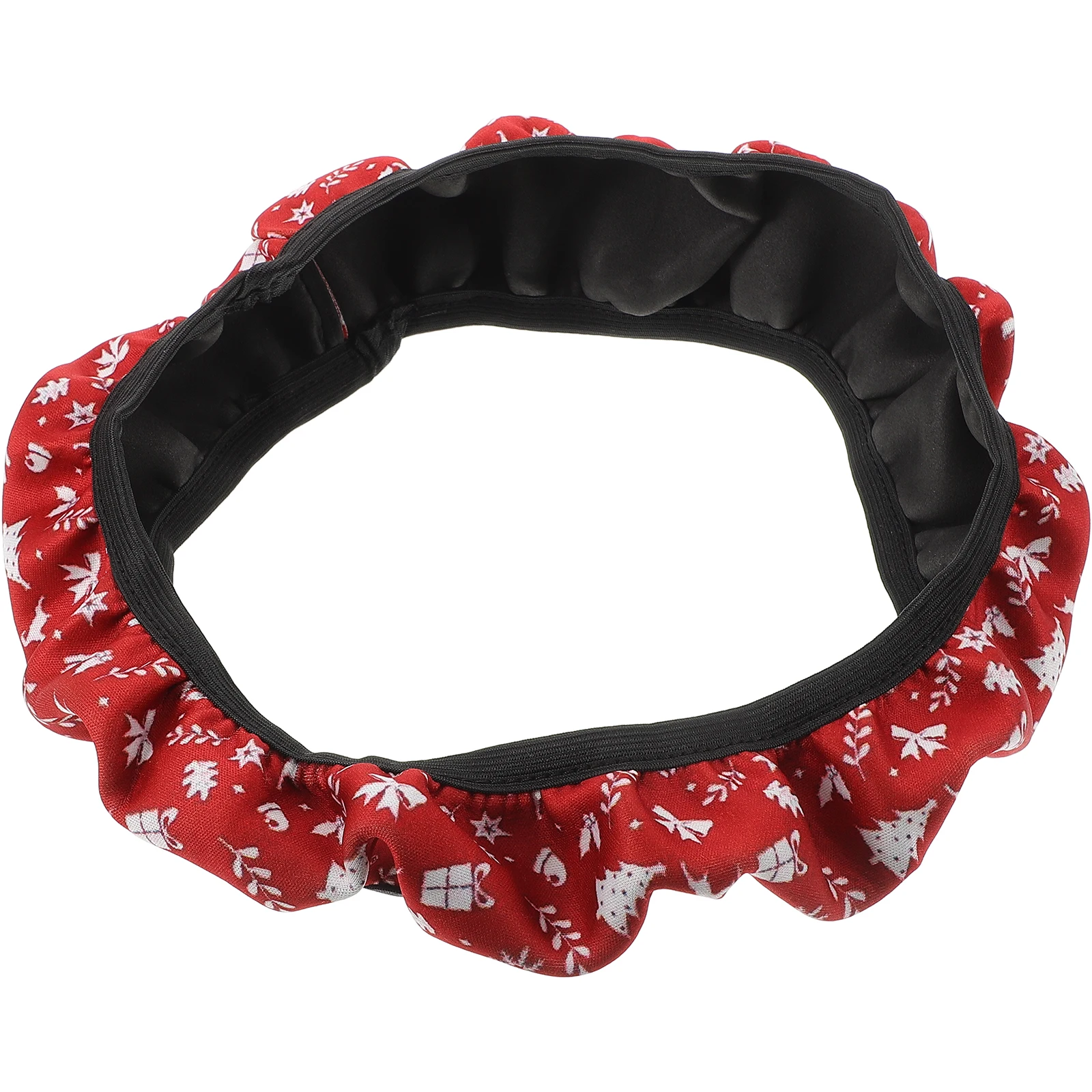

Steering Wheel Cover Cute Christmas Theme Car Accessories Grip Wrap Polyester Printing Anti-slip