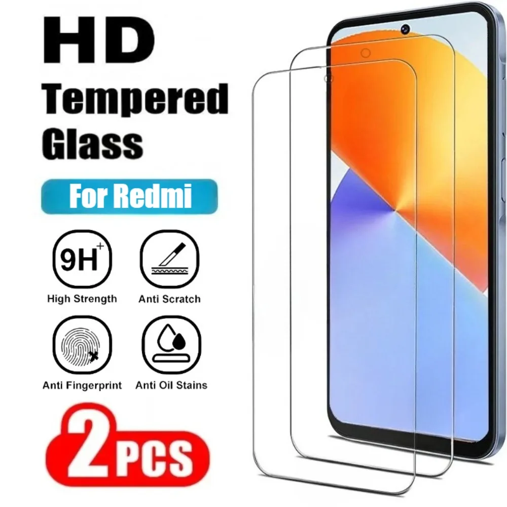 

2 шт. ультра прозрачное закаленное стекло для Redmi Note 14 5G 13 12 11 Pro 14S 12S 11S Защитная пленка для экрана Redmi 14R 14C 13C 12C 10A 9A