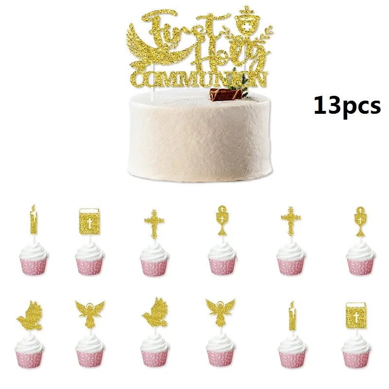 First Holy Communion Cake Insert, Baby Shower, Christening, Baptism Cake Toppers, Birthday Party, Bible Cross