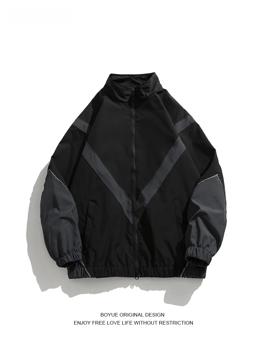 

Мужская куртка Boyue с водонепроницаемыми вставками и воротником-стойкой, осенне-зимняя, в американском спортивном стиле, молодежная, для пар