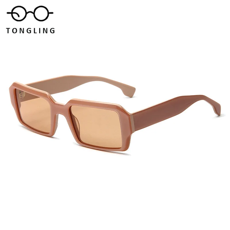 2026 Retro Patchwork Square Premium Acetate Wide-Leg Outdoor High-Quality Fashionable Women Handcrafted UV-Resistant Sunglasses