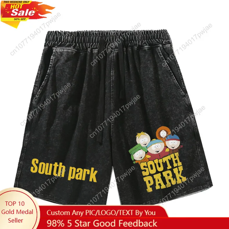 

South Park Comedy Shorts Mans Womans Teenager Retro Short Pants Vintage Cotton Elastic Soft Beach Shorts Customized Pants