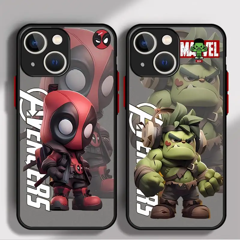 phone cases for Apple iPhone 11 16 case 8 14 12 Pro 15 7 8Plus 13 Mini XS X XR Luxury fundas Cover Marvel Caroon Hero Spiderman