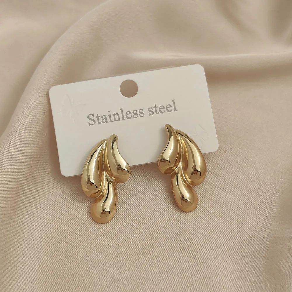 أقراط عصرية من الفولاذ المقاوم للصدأ على شكل صدفة مرجانية على شكل نجم البحر، أقراط معدنية ثقيلة مقاومة للماء وغير قابلة للتلاشي، هدايا حفلات الزفاف