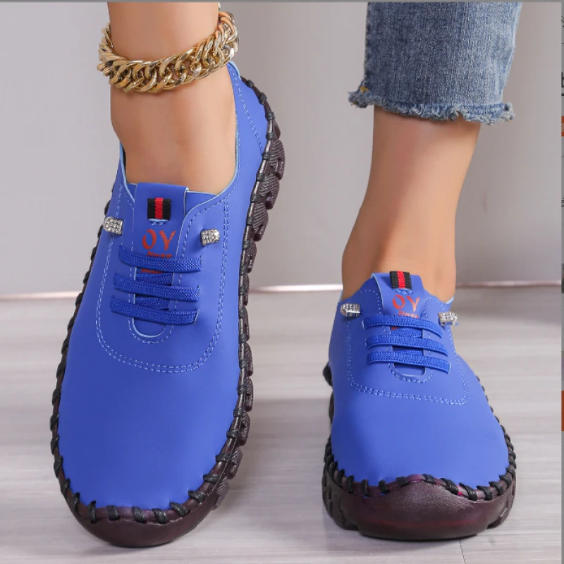 2025 New Women's Soft Leather Flats, Fine Stitching Non-Slip Wave Sole, Comfortable Flexible Shoes image 6
