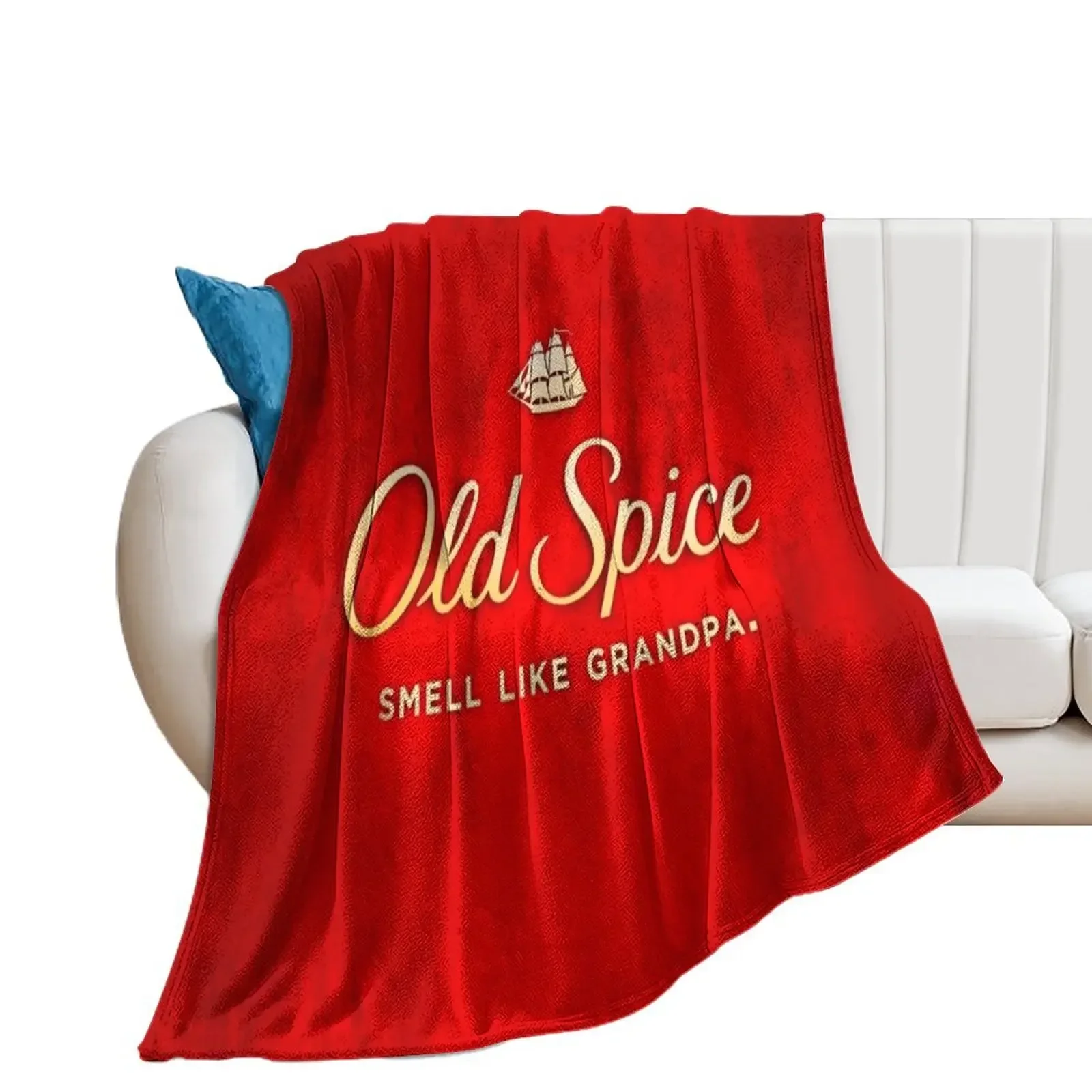 Old spice Throw Blanket Softest sofa bed Furry Beach Blankets