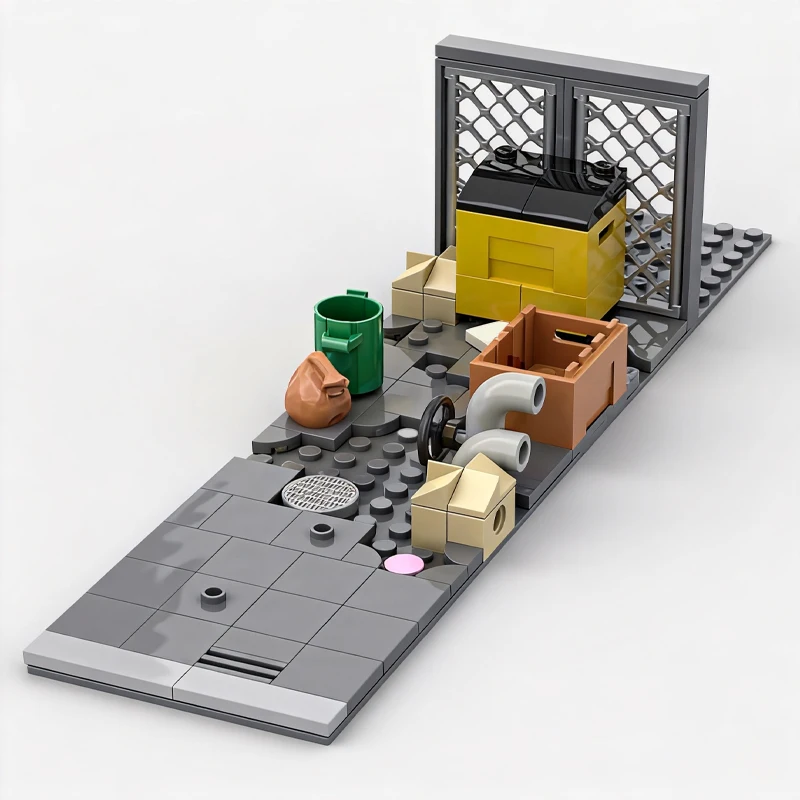 City Street Shop And Alley Architecture Model Custom Building Blocks DIY Assembly Educational Toy Popular Gift For Collectors
