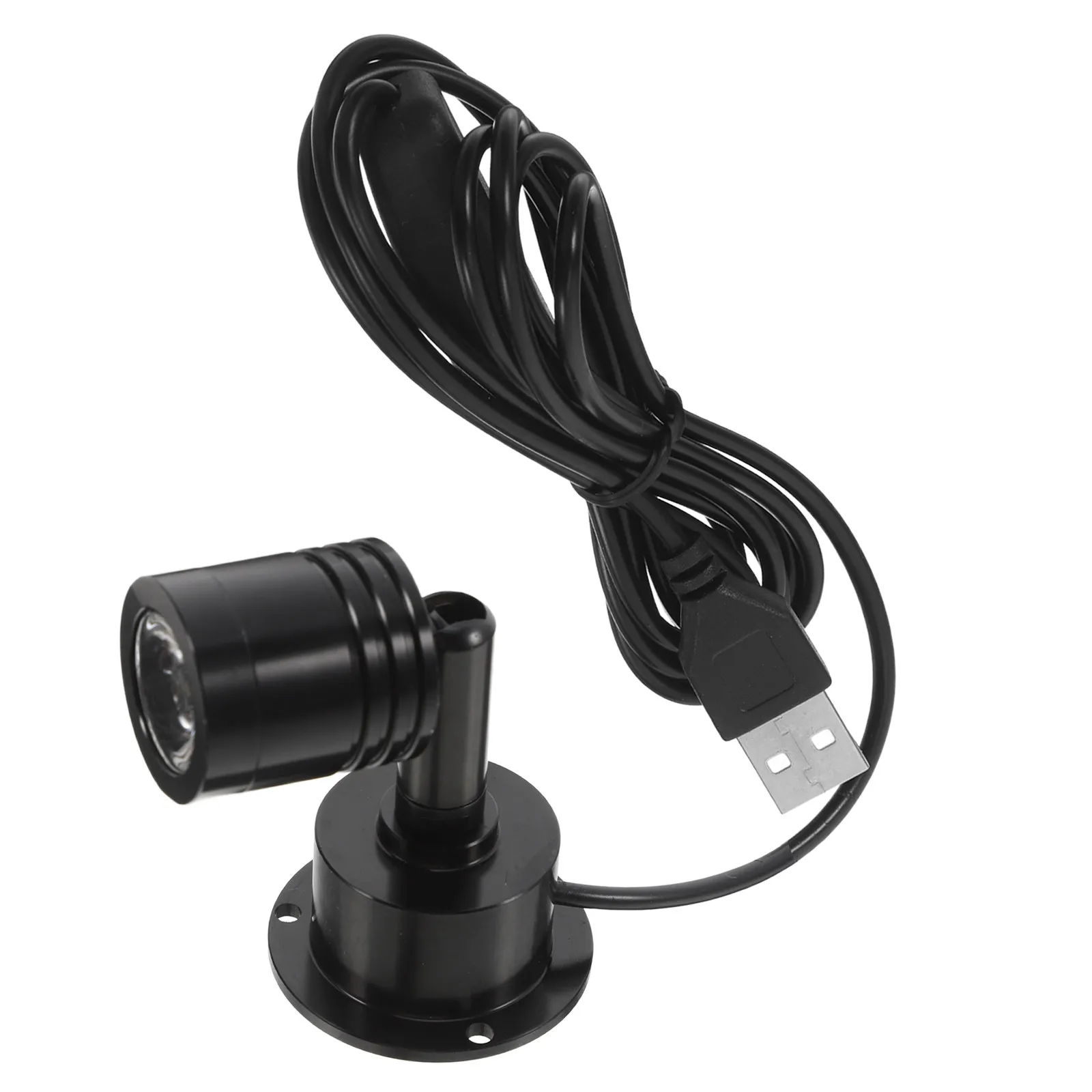 Small USB Powered LED Spotlight for Jewelry Display Cabinet Shelf Retail Home Decor Bright Focused Light No Drilling Required