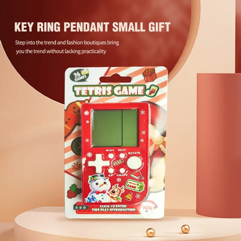 Consola de juegos portátil, consola de juegos de Navidad, muñeco de nieve, modelo retro, consola de juegos portátil