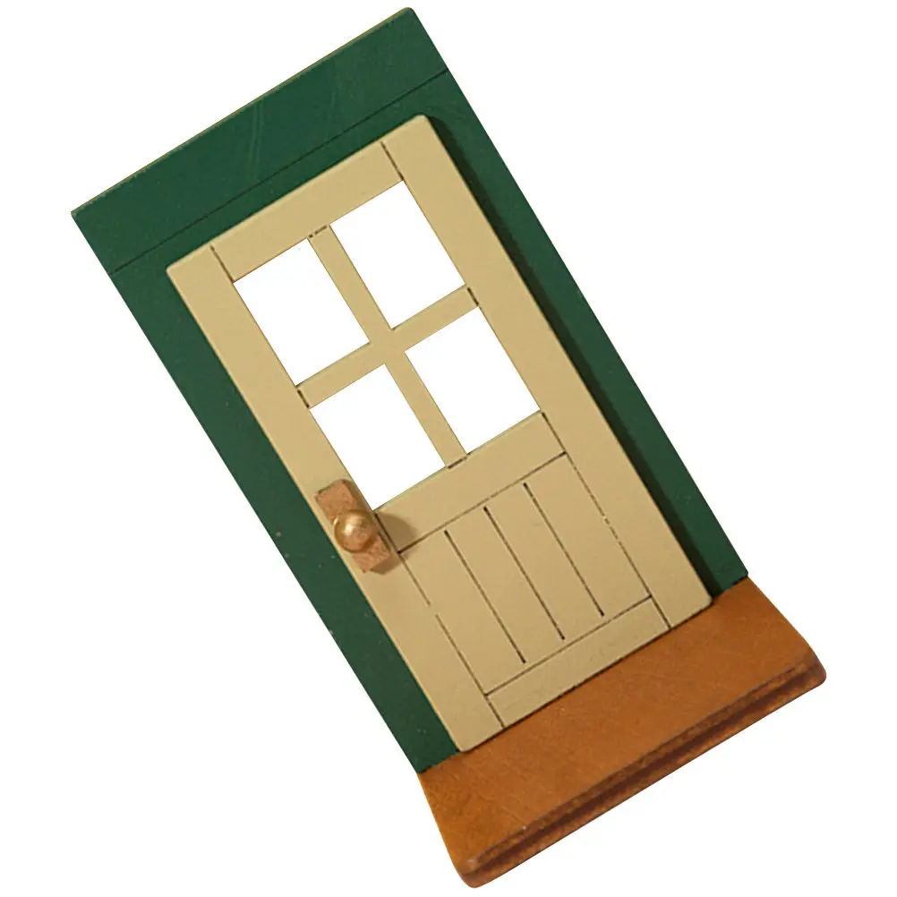 

Миниатюрная деревянная дверца для дома, декоративный миниатюрный аксессуар, украшение для детской комнаты, усилитель творческой атмосферы