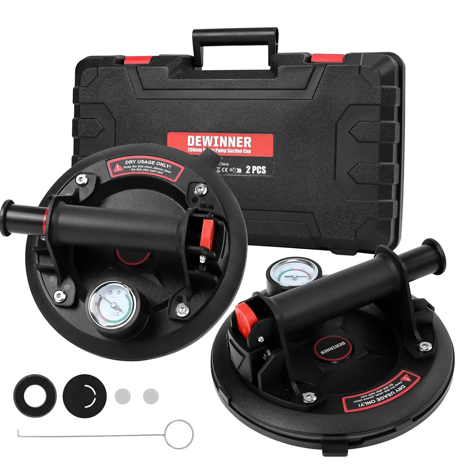 2-Pack 8" Glass Suc…