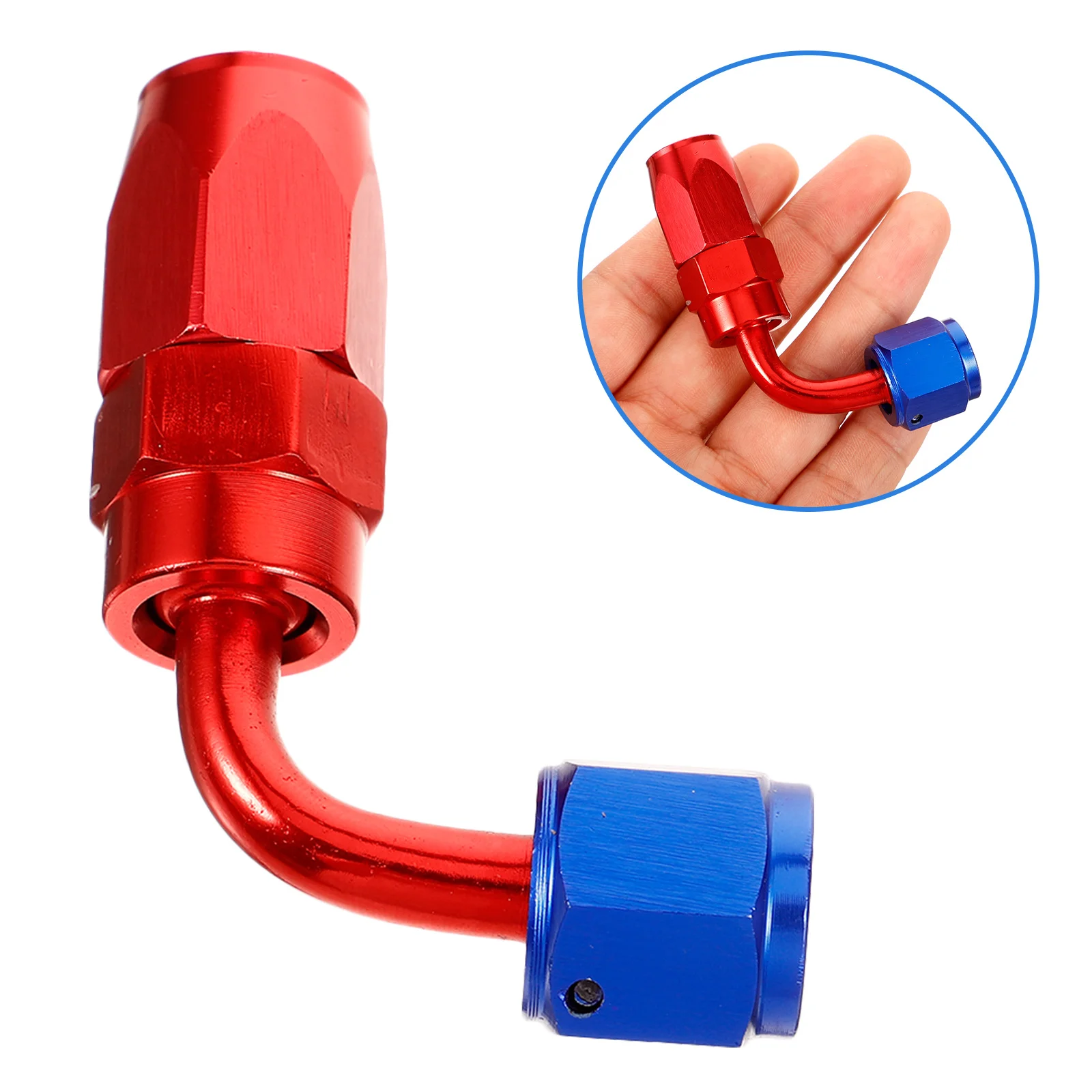 

Oil Hose End Fitting 90 Degree Durable Fuel Line Adapter for Car Oil Fuel Hose Upgrade Automotive Modification