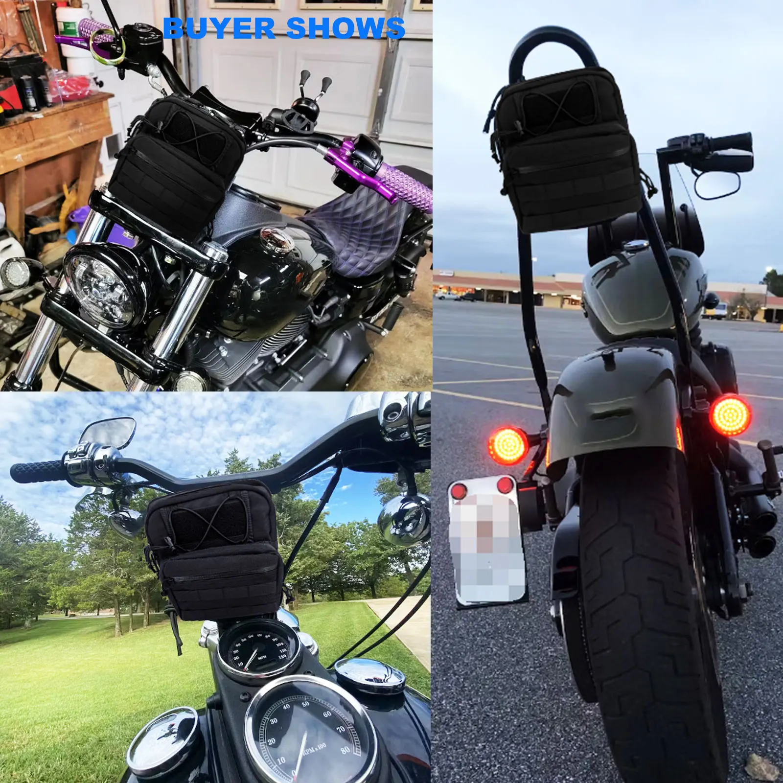 Moto Sissy Bar T-Bar manubrio borsa anteriore portatile borsa portautensili per Harley Touring FLHR Sportster XL 883 Softail FXBB