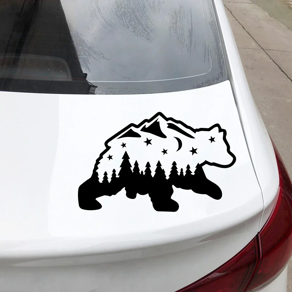 Car Stickers Personality Animal Deer Bear Creative Vinyl Decal Waterproof Scratch Cover Decal Auto Decoration