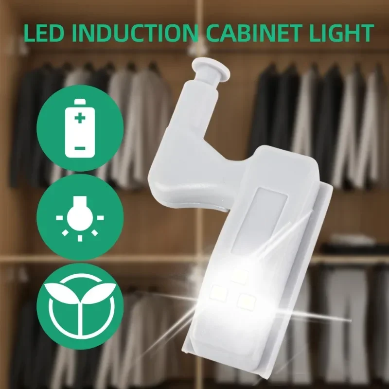 Universal LED Inner Hinge Lamp Cabinet Induction Lights Wardrobe Cupboard Light Home Bedroom Kitchen Door Closet Night Lamps