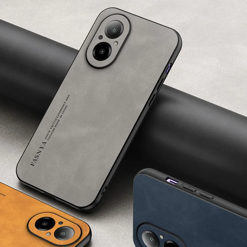 เคสโทรศัพท์หนังแกะบางเฉียบหรูหราสำหรับ Realme C67 Q3S GT NEO 5 Pro 3 2 SE C53 C55 C35 C33 11 Pro PLUS ฝาหลัง