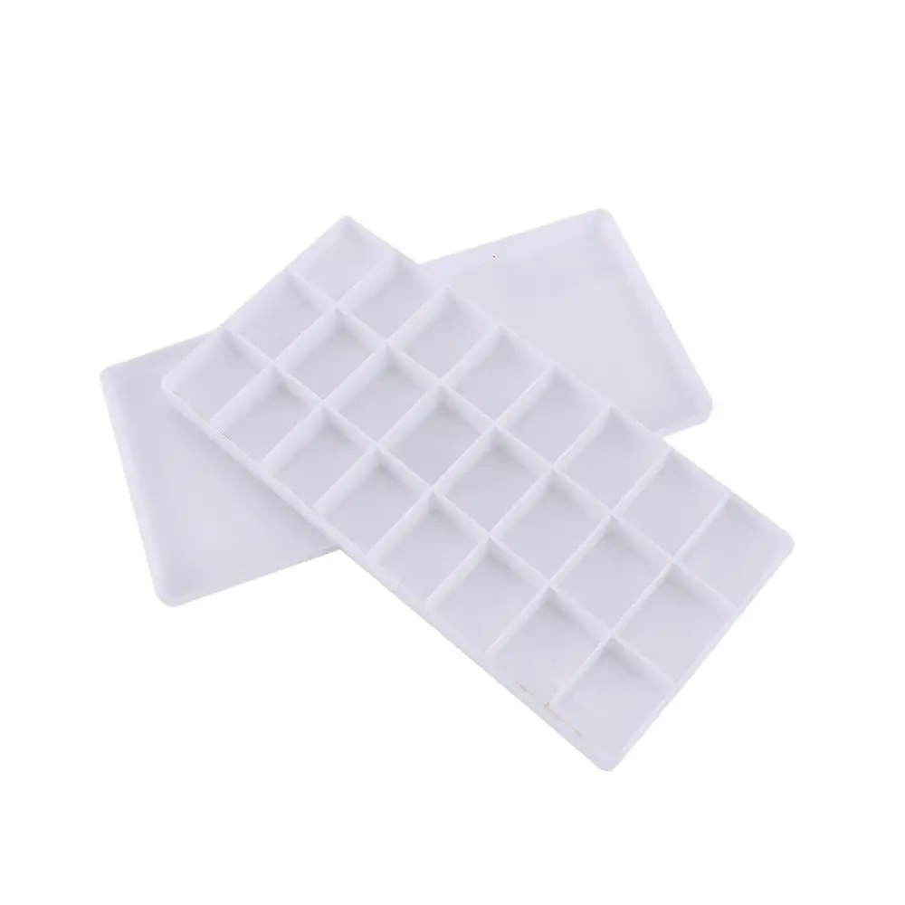 พลาสติกพร้อมฝาครอบ Gouache โรงเรียนนักเรียนอะคริลิคภาพวาดอุปกรณ์วาดภาพวาดสีน้ําตารางสี