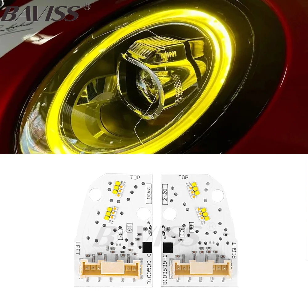 BAVISS for MINI CSL Yellow DRL LED F54 F55 F56 F57 JCW ONE COOPER S DRL RGBW LED boards daytime running lights module Amber