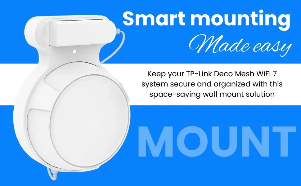 

Настенный кронштейн для системной сети TP-Link Deco BE23/BE25/BE3600/BE5000 Mesh WiFi 7, управление шнуром питания, компактный