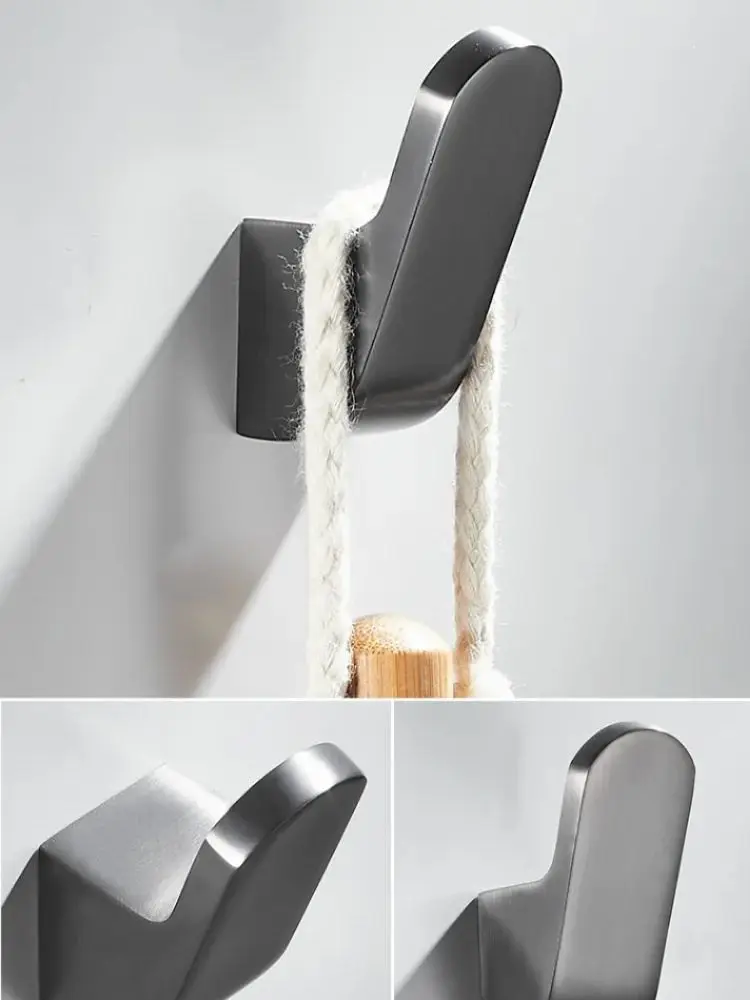 Crochet de manteau en acier inoxydable 304, crochet simple, gris odor, ingénierie hôtelière