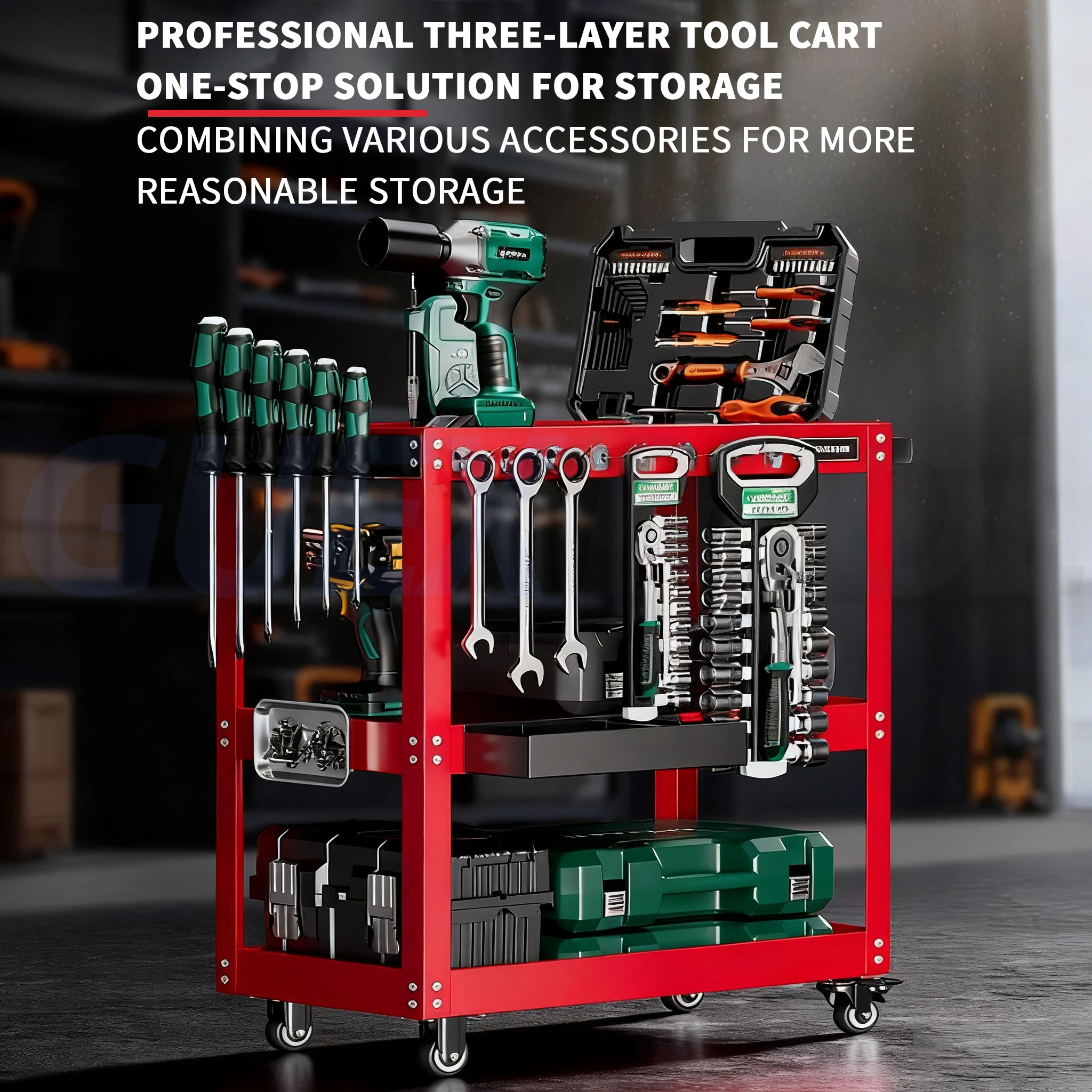 Mechanical Workshop ToolsCart Tool Trolley With Wheels Toolbox Cabinet Organizer Holder Garage Workbench Table Racks Accessories