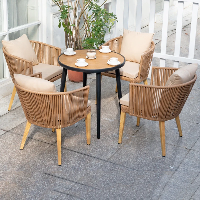 Wood Mobile Garden Furniture Sets Coffee Outdoor Lounge Camping Table Picnic Poker Children Mesas De Comedor Office Furniture