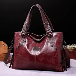 Fashion Women Handbag Purse Lady Soft PU Leather Shoulder Messenger Bag Tote Vintage Large Capacity Black Red Brown Green A4