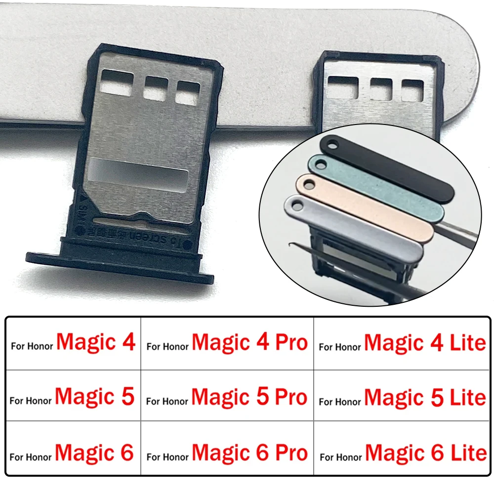

SIM SD Dual Card Phone Card Tray Holder Adapter For Huawei Honor Magic 5 6 7 Lite Pro 4G 5G Sim Card Drawer Slot Tray