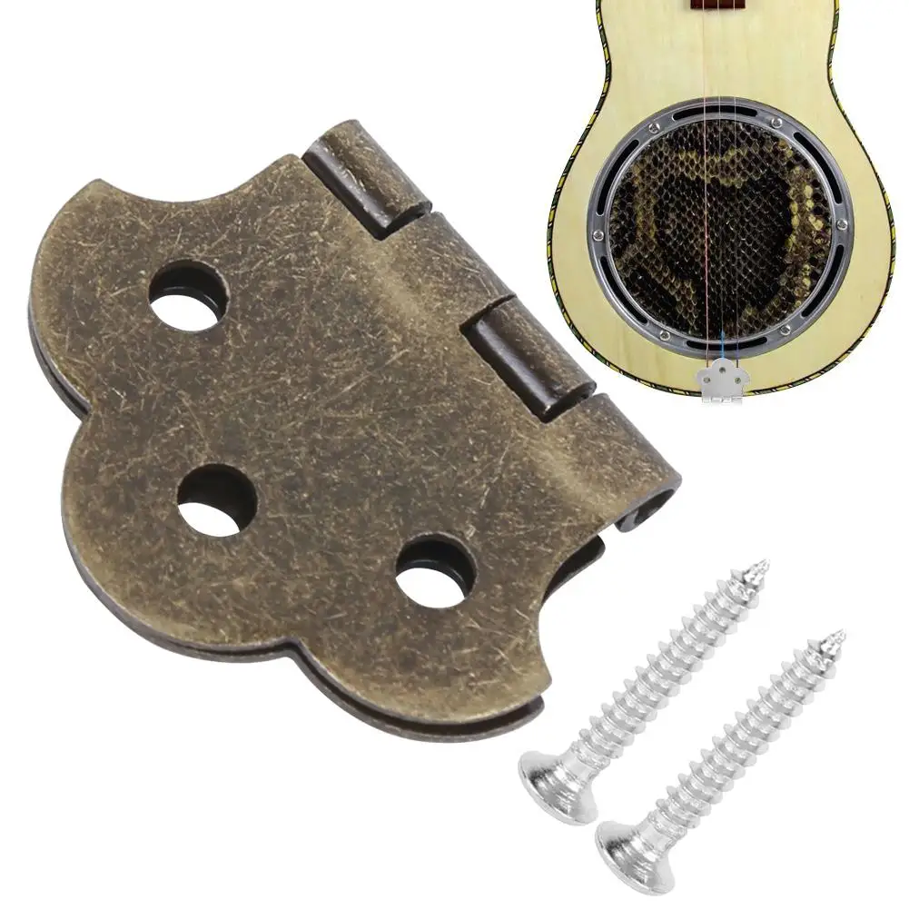 Bronze Lightweight Metal Guitar Tailpiece for 3-String Cigar Box Guitars