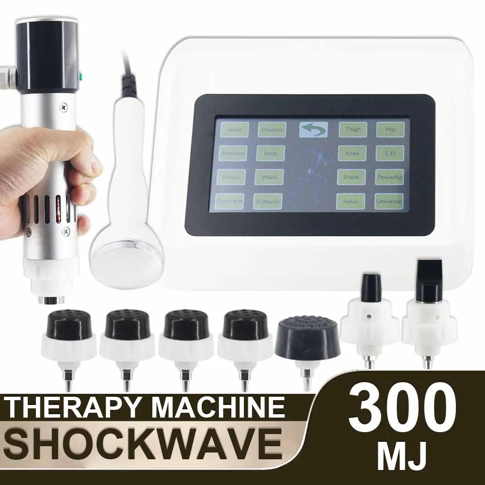 300MJ Shockwave Therapy Machine Ultrasonic Device Lower Back And Knee Pain Relief Body Muscle Relaxation Massager 2 In 1