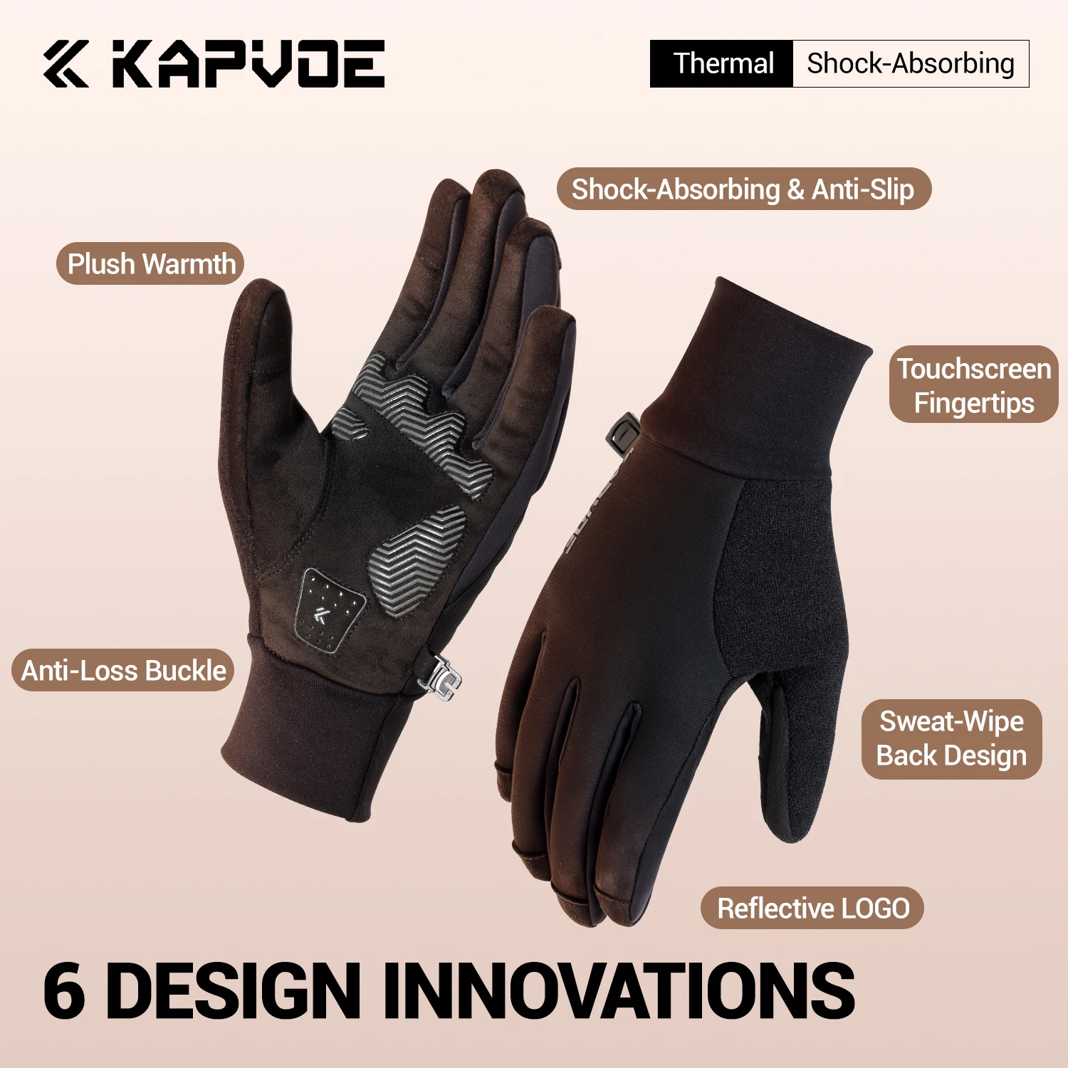 Kapvoe 2026 Horse Riding Gloves Climbing Gloves Winter Cycling Full Finger Breathable Touch Screen Sports MTB Bike Motorcycle